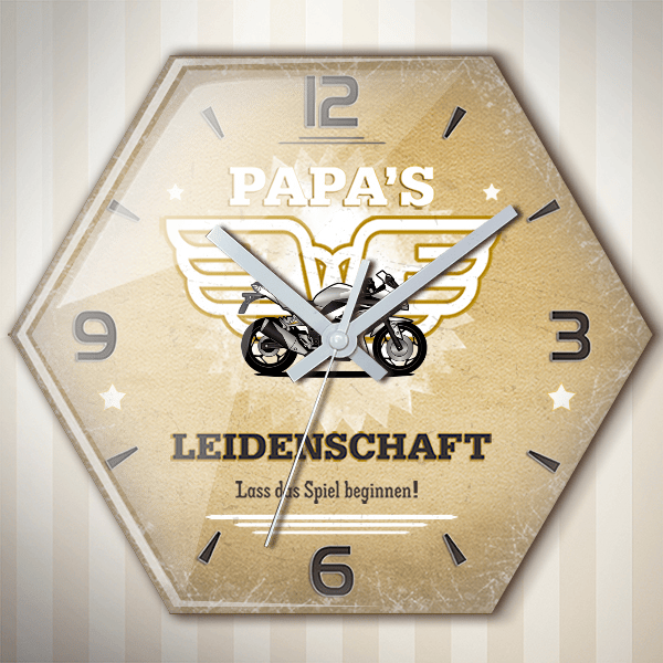 Ninja 300 Wanduhr personalisiert mit deinem Motorrad u. Kennzeichen!