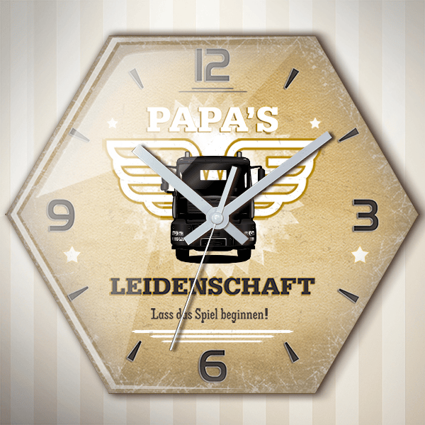 TGA 26.410 Wanduhr personalisiert mit deinem LKW u. Kennzeichen!