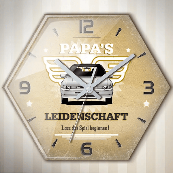 SVX Wanduhr personalisiert mit deinem Auto u. Kennzeichen!
