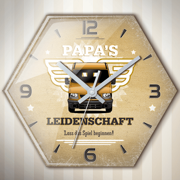Movano Wanduhr personalisiert mit deinem Auto u. Kennzeichen!