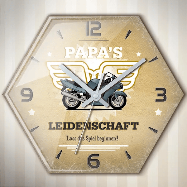 CBR 1100 XX Wanduhr personalisiert mit deinem Motorrad u. Kennzeichen!