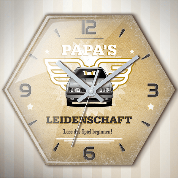 800er-Reihe Coupe Wanduhr personalisiert mit deinem Auto u. Kennzeichen!