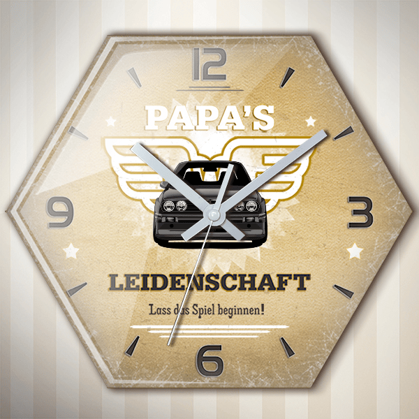 M3 Cabriolet Wanduhr personalisiert mit deinem Auto u. Kennzeichen!