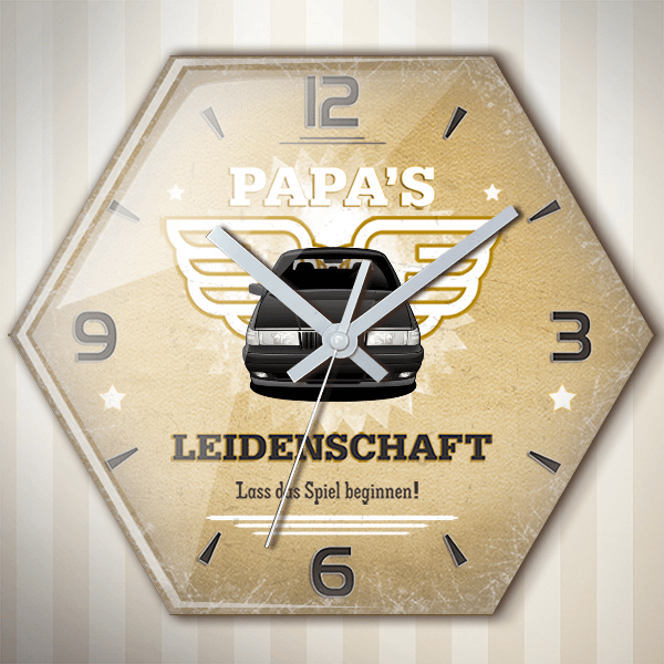 940 Touring Wanduhr personalisiert mit deinem Auto u. Kennzeichen!