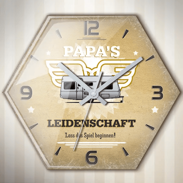 510 TFB Wanduhr personalisiert mit deinem Wohnwagen u. Kennzeichen!