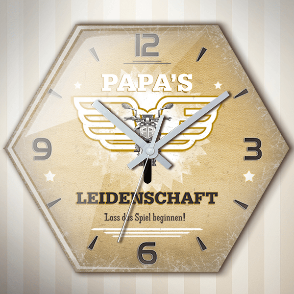 390 Duke Wanduhr personalisiert mit deinem Motorrad u. Kennzeichen!