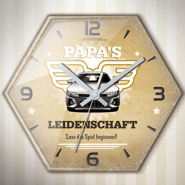 Arteon Shooting Brake R Wanduhr personalisiert mit deinem Auto u. Kennzeichen!