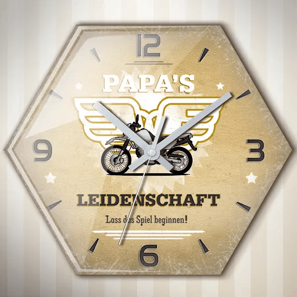 XT600 Wanduhr personalisiert mit deinem Motorrad u. Kennzeichen!