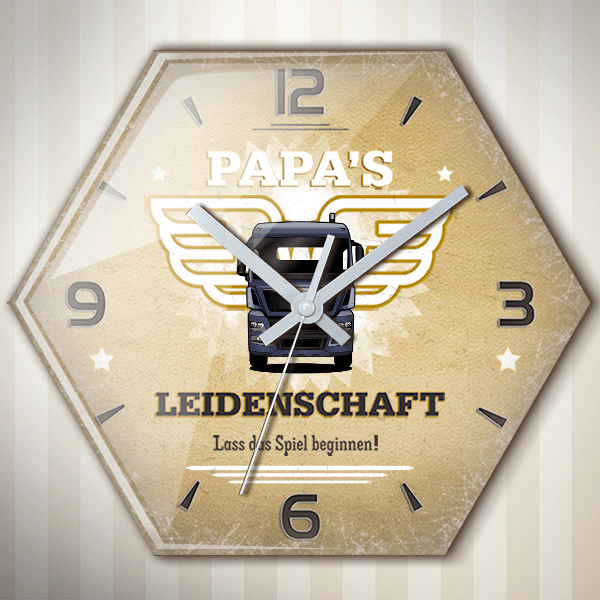 TGX 24.440 Wanduhr personalisiert mit deinem LKW u. Kennzeichen!