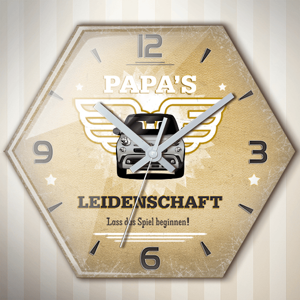 500L Trekking Wanduhr personalisiert mit deinem Auto u. Kennzeichen!