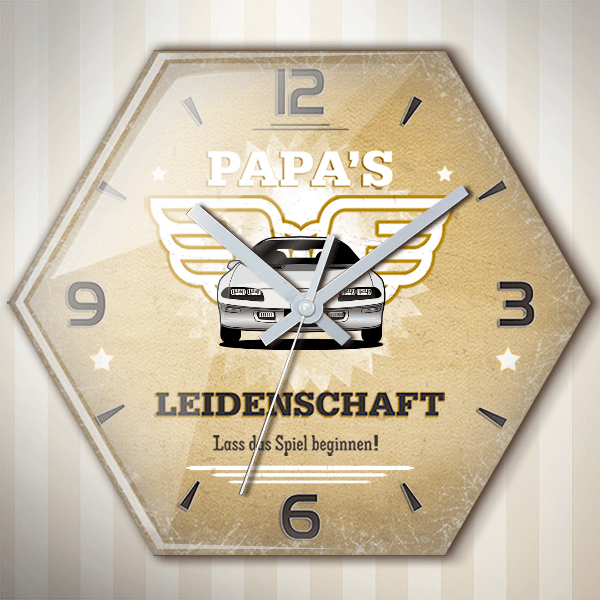 Camaro Coupe Wanduhr personalisiert mit deinem Auto u. Kennzeichen!