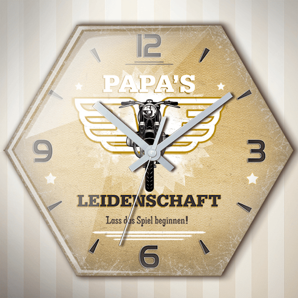 R 51 3 Wanduhr personalisiert mit deinem Motorrad u. Kennzeichen!