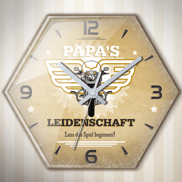 FLSTN Softail Deluxe Wanduhr personalisiert mit deinem Motorrad u. Kennzeichen!