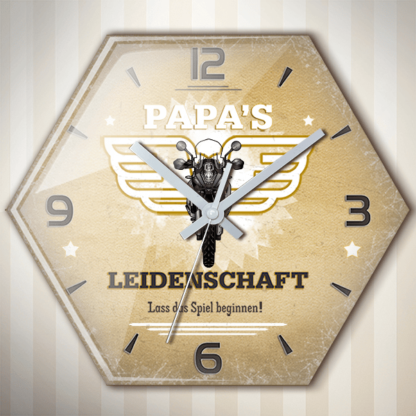 1190 Adventure Wanduhr personalisiert mit deinem Motorrad u. Kennzeichen!