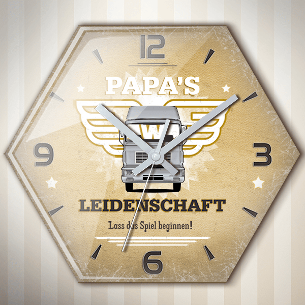 F90 Wanduhr personalisiert mit deinem LKW u. Kennzeichen!