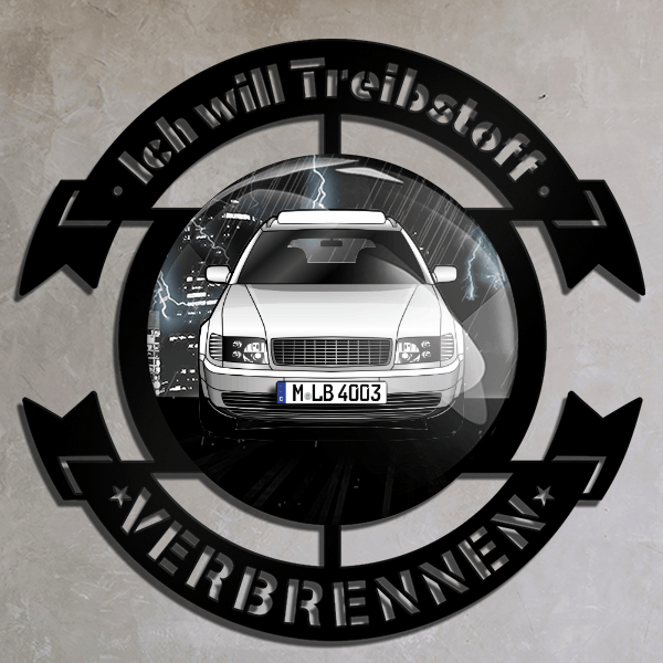 S6 Avant Wand Dekoration personalisiert mit deinem Auto u. Kennzeichen!