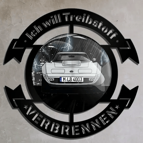 Corvette C3 Cabriolet Wand Dekoration personalisiert mit deinem Auto u. Kennzeichen!
