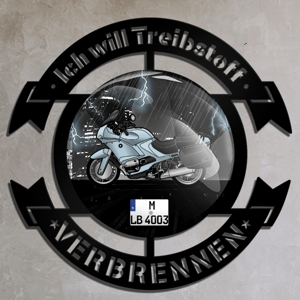 R 1150 RS Wand Dekoration personalisiert mit deinem Motorrad u. Kennzeichen!