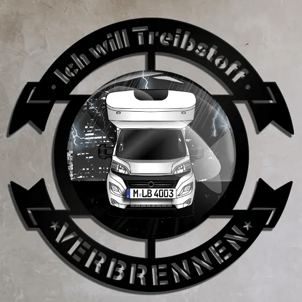 A740 Plus Wand Dekoration personalisiert mit deinem Wohnwagen u. Kennzeichen!