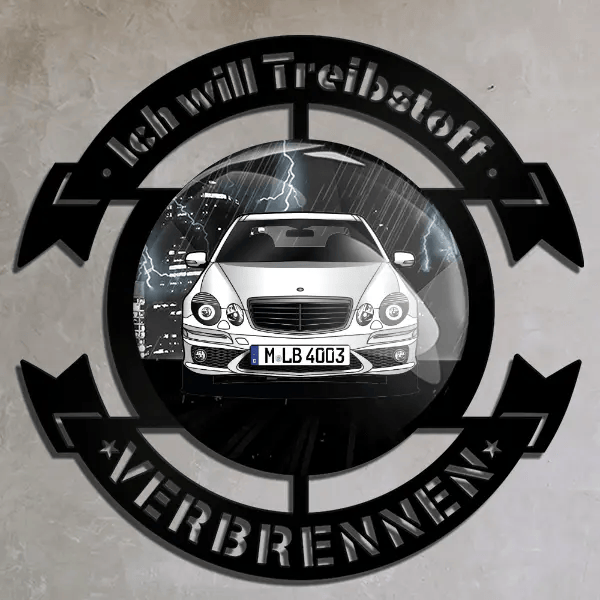 E63 AMG Wand Dekoration personalisiert mit deinem Auto u. Kennzeichen!