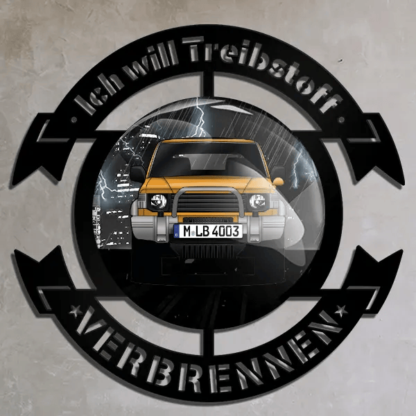 Pajero V20 Wand Dekoration personalisiert mit deinem Auto u. Kennzeichen!