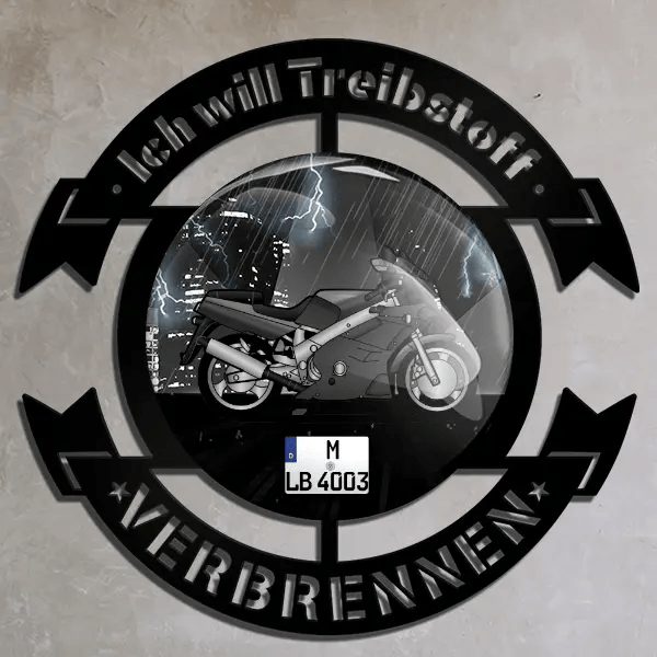 FZR600 Wand Dekoration personalisiert mit deinem Motorrad u. Kennzeichen!