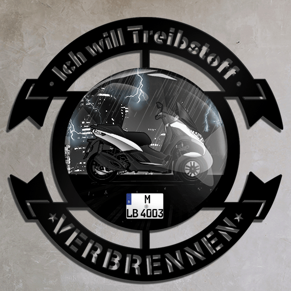 MP3 821 Wand Dekoration personalisiert mit deinem Motorrad u. Kennzeichen!