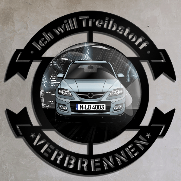 3 Hatchback Wand Dekoration personalisiert mit deinem Auto u. Kennzeichen!