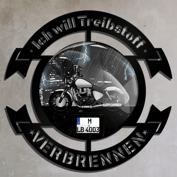 Super Meteor 650 Wand Dekoration personalisiert mit deinem Motorrad u. Kennzeichen!
