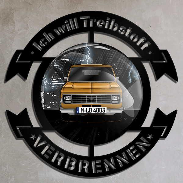 Econoline Wand Dekoration personalisiert mit deinem Auto u. Kennzeichen!