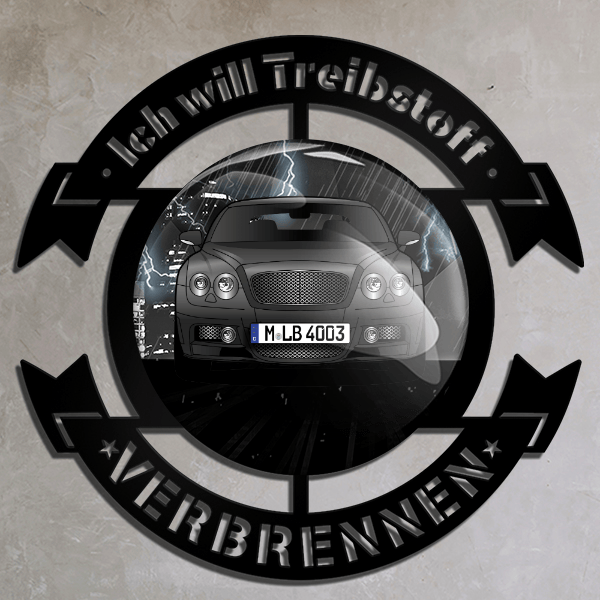 Continental GT Coupe Wand Dekoration personalisiert mit deinem Auto u. Kennzeichen!