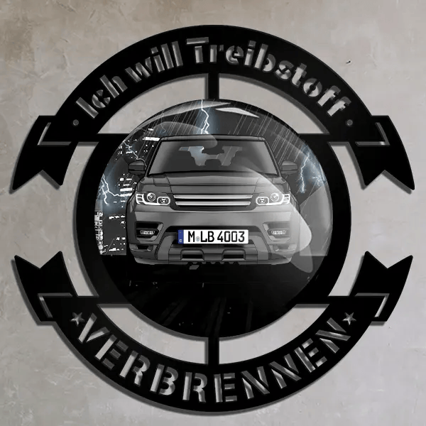 Sport SVR Wand Dekoration personalisiert mit deinem Auto u. Kennzeichen!