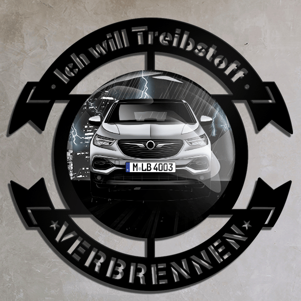 Grandland X Wand Dekoration personalisiert mit deinem Auto u. Kennzeichen!