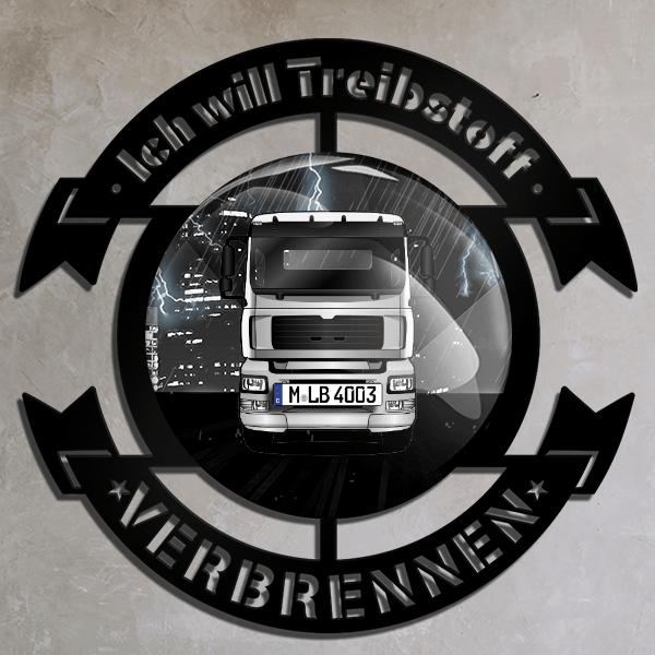 TGA 18.350 Wand Dekoration personalisiert mit deinem LKW u. Kennzeichen!