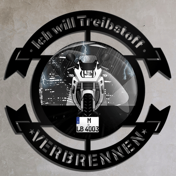 GSX 600 F Wand Dekoration personalisiert mit deinem Motorrad u. Kennzeichen!