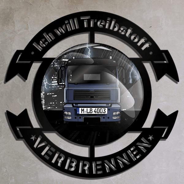TGA 33.430 Wand Dekoration personalisiert mit deinem LKW u. Kennzeichen!