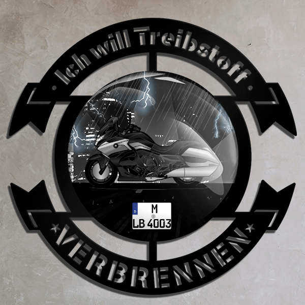 K 1600 B Wand Dekoration personalisiert mit deinem Motorrad u. Kennzeichen!