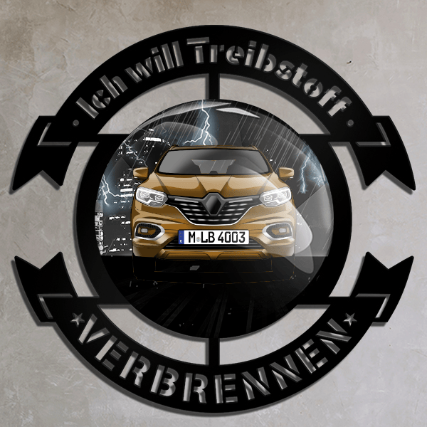 Kadjar Wand Dekoration personalisiert mit deinem Auto u. Kennzeichen!
