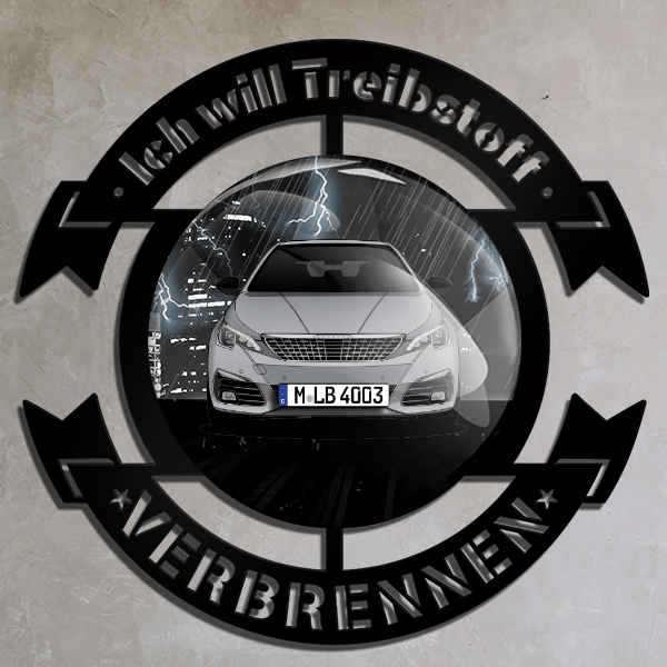 308 GT Wand Dekoration personalisiert mit deinem Auto u. Kennzeichen!