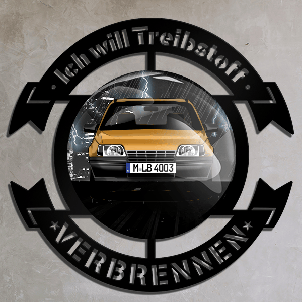 Kadett Wand Dekoration personalisiert mit deinem Auto u. Kennzeichen!
