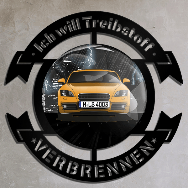 TT Wand Dekoration personalisiert mit deinem Auto u. Kennzeichen!