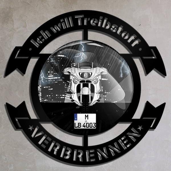 K 1200 LT Wand Dekoration personalisiert mit deinem Motorrad u. Kennzeichen!