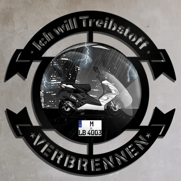 SR 50 Wand Dekoration personalisiert mit deinem Motorrad u. Kennzeichen!