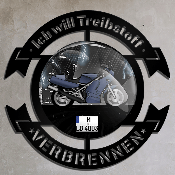 RD500LC Wand Dekoration personalisiert mit deinem Motorrad u. Kennzeichen!