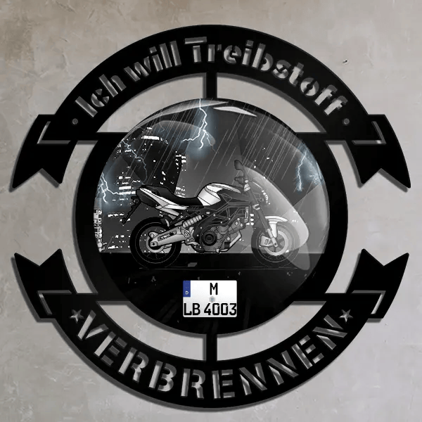 SL 750 Shiver Wand Dekoration personalisiert mit deinem Motorrad u. Kennzeichen!