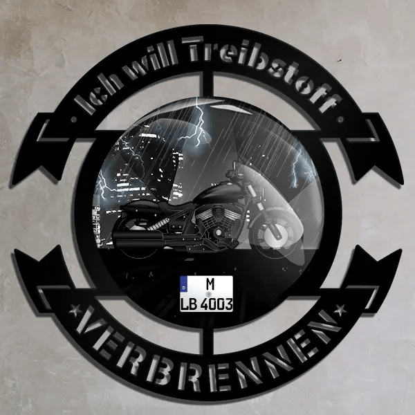 Chief Dark Horse Wand Dekoration personalisiert mit deinem Motorrad u. Kennzeichen!
