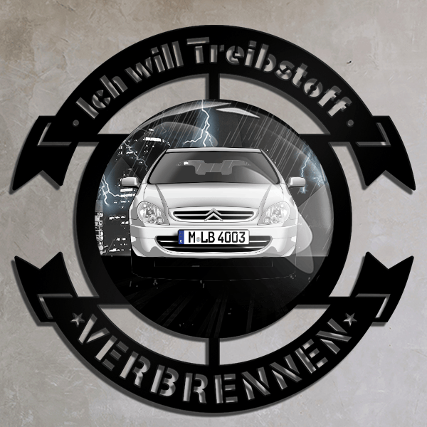 Xsara Wand Dekoration personalisiert mit deinem Auto u. Kennzeichen!