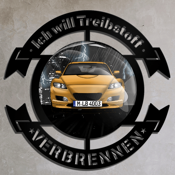 RX-8 Wand Dekoration personalisiert mit deinem Auto u. Kennzeichen!