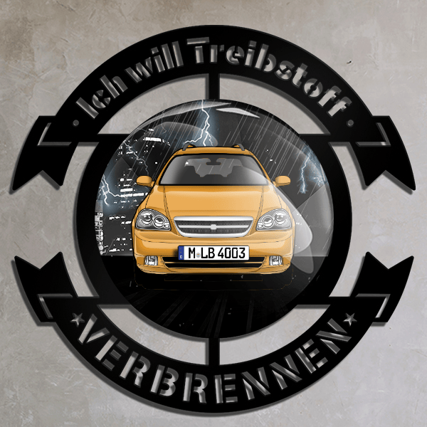 Nubira Combi Wand Dekoration personalisiert mit deinem Auto u. Kennzeichen!