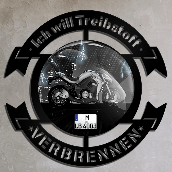 Z 1000 Wand Dekoration personalisiert mit deinem Motorrad u. Kennzeichen!